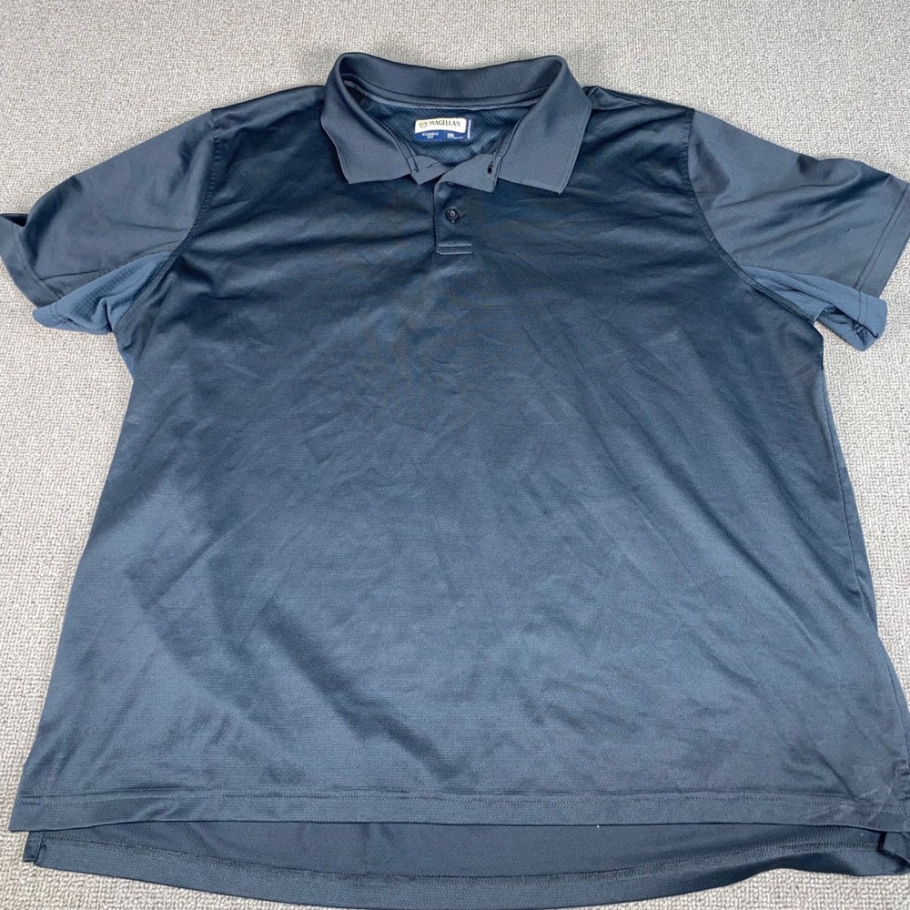 Magellan Polo Shirt Mens 3XL Blue Short Sleeve Moisture Wicking Athletic Outdoor